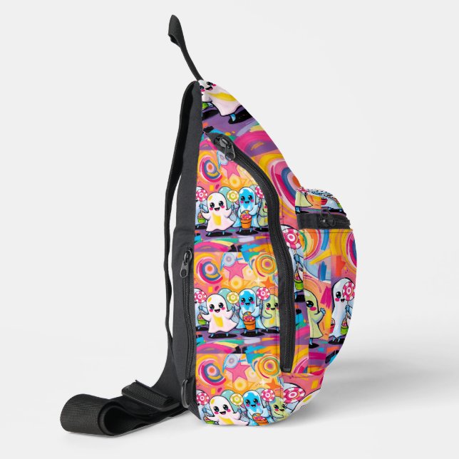 Kawaii Candy Parade  Colorful Cute Cartoon  Sling Bag (Left)