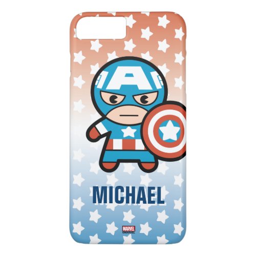 Kawaii Captain America With Shield iPhone 8 Plus7 Plus Case