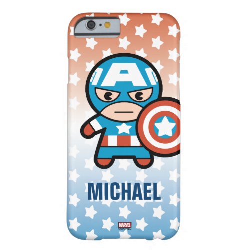 Kawaii Captain America With Shield Barely There iPhone 6 Case