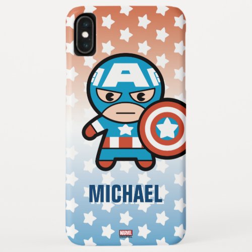 Kawaii Captain America With Shield iPhone XS Max Case