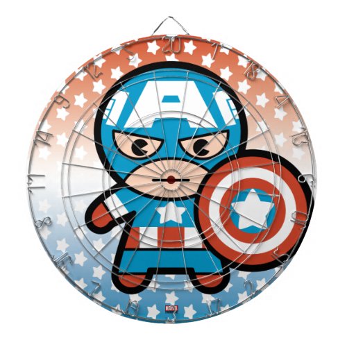 Kawaii Captain America With Shield Dartboard With Darts