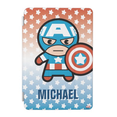 Kawaii Captain America With Shield iPad Mini Cover