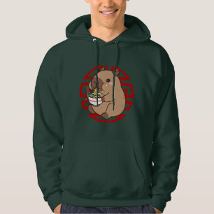 Kawaii Capybara Eating Ramen Noodles Anime Hoodie