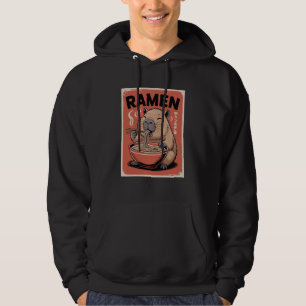 Kawaii Capybara Japanese Noodles Funny Ramen Lover Hoodie