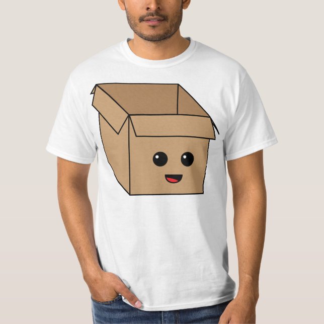 Kawaii Cardboard Box T-Shirt (Front)