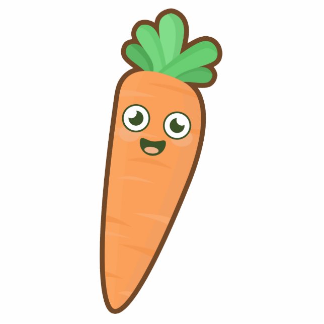 Kawaii Carrot Cutout (Front)