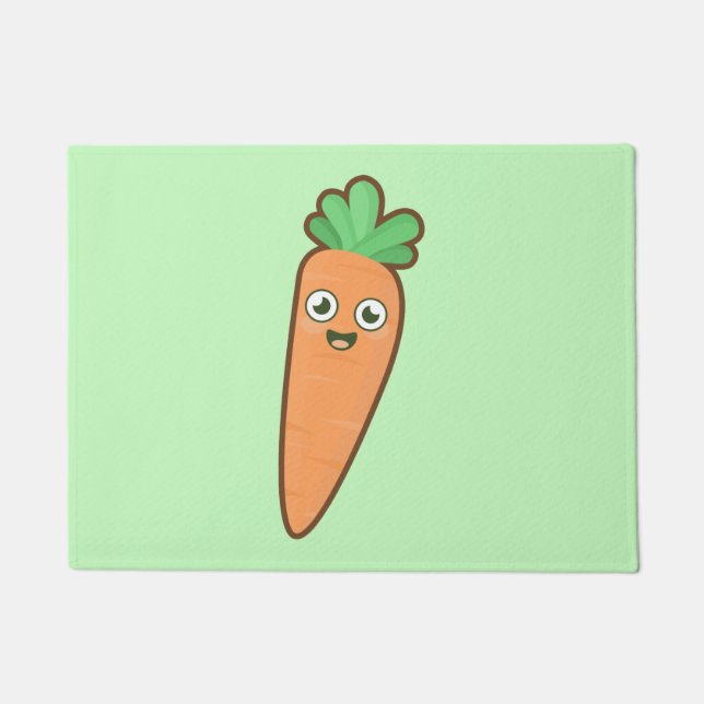 Kawaii Carrot Doormat (Front)