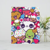 Kawaii Cartoon Animal Food Party (Standing Front)
