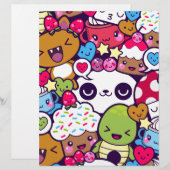 Kawaii Cartoon Animal Food Party (Front/Back)