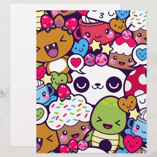 Kawaii Cartoon Animal Food Party (Front/Back)