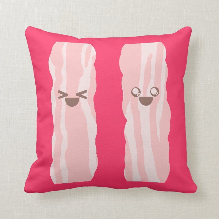 Kawaii Cartoon Bacon Cute Breakfast Pillows
