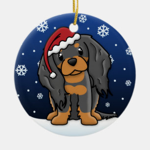Kawaii Cartoon BT Cavalier King Charles Spaniel Ceramic Ornament