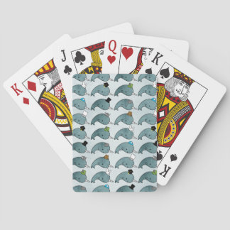 Kawaii Cartoon Grunge Narwhals with hats Card Deck
