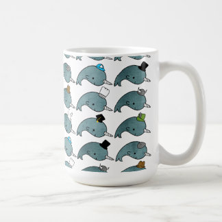 Kawaii Cartoon Grunge Narwhals with hats Mug