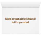 Kawaii Cartoon of Vanilla Ice Cream and Brownie (Inside Horizontal (Bottom))