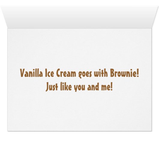 Kawaii Cartoon of Vanilla Ice Cream and Brownie (Inside Horizontal (Bottom))