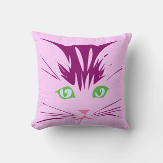 Kawaii Cartoon Sweet Cute Kitty Cat Face Throw Pillow