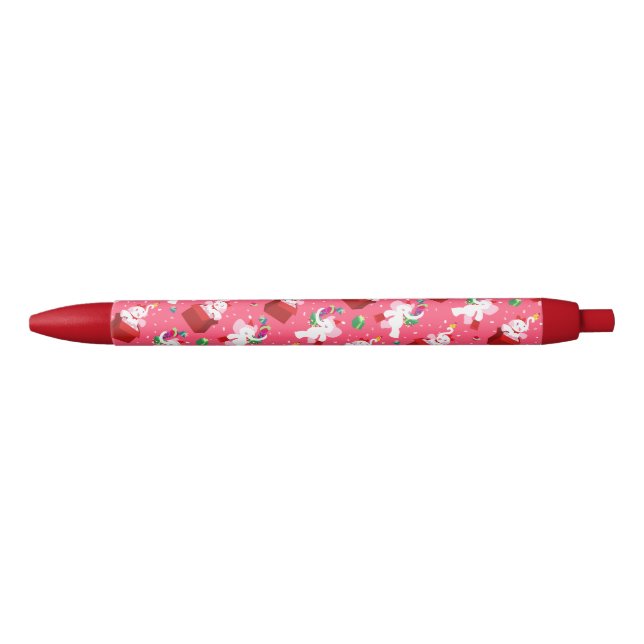 Kawaii Cartoon X-mas White Elephant Pen (Front)
