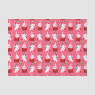Kawaii Cartoon X-mas White Elephant Tissue Paper