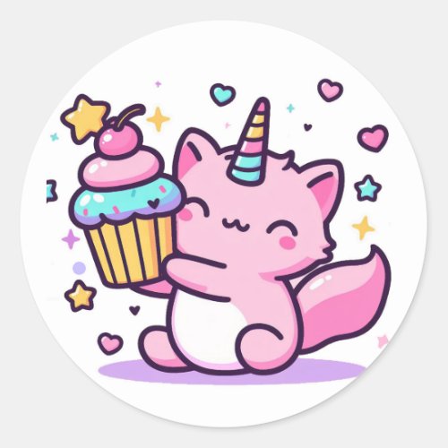 Kawaii Cat Birthday Sticker SO CUTE