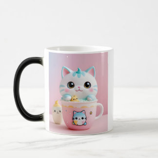 Kawaii Cat Bubble Tea Mug – Cute Aesthetic Pastel