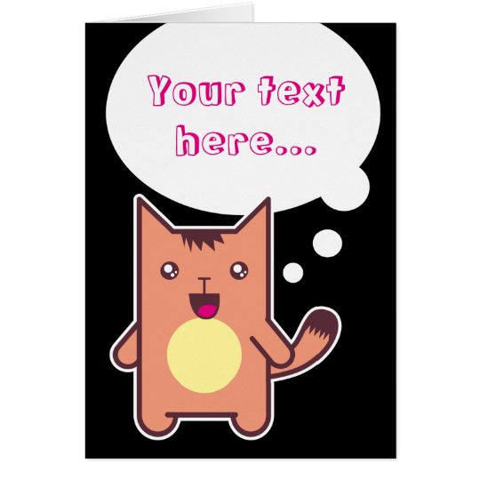Kawaii cat card