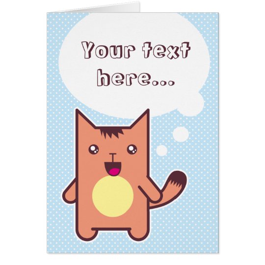 Kawaii cat card
