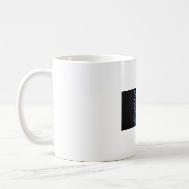 Kawaii Cat Coder Coffee Mug | Cute Programmer Cat  (Left)