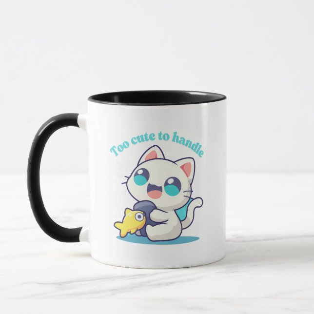 Kawaii cat colourful mug (Left)
