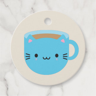 Kawaii Cat Cup of Tea Favor Tags