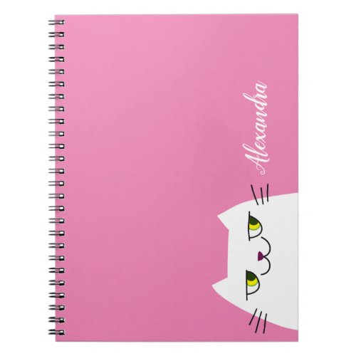 Kawaii Cat Cute Pink Notebook