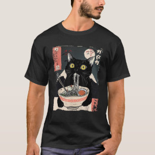 Kawaii Cat Eating Ramen Noodles Funny Anime Gift G T-Shirt