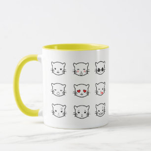 Kawaii Cat Emoji Mug