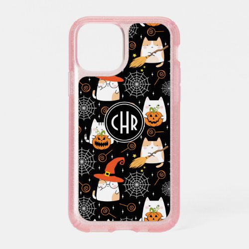 Kawaii Cat for Halloween in Black Background Speck iPhone 11 Pro Case