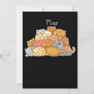 kawaii cat japanese anime cute lovers and cosplay invitation