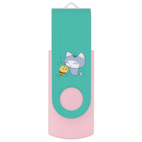 Kawaii Cat Mermaid Flash Drive