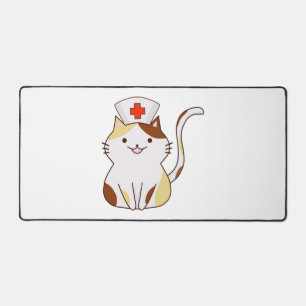 Kawaii Cat Nurse Desk Mat