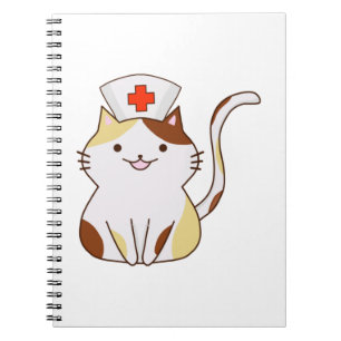 Kawaii Cat Nurse  Notebook
