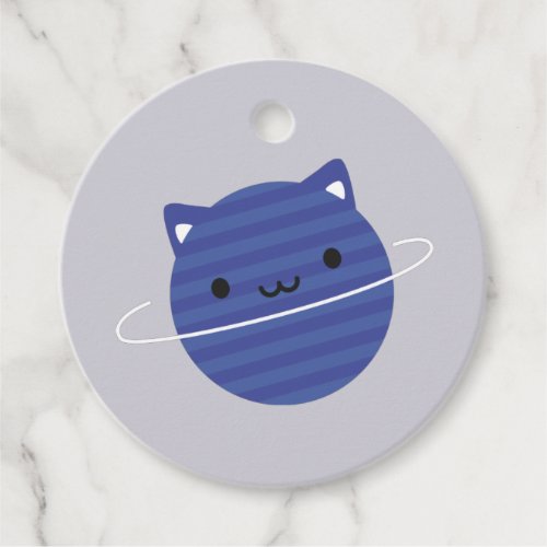 Kawaii Cat Planet in Space Favor Tags