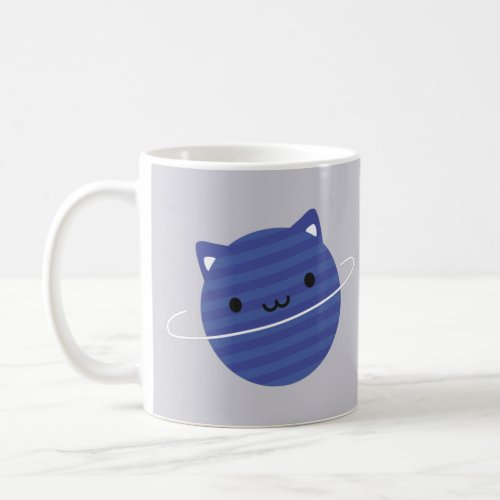 Kawaii Cat Planets in Space Coffee Mug