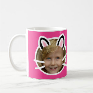 Kawaii Cat Purikura Style Photo Coffee Mug