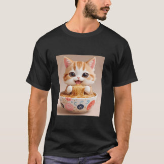 Kawaii Cat Ramen Cute Chibi Japanese Stuff Design T-Shirt