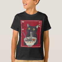 Kawaii Cat Ramen Japanese Food Funny Anime Girls T