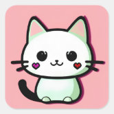 Artsy Cat - Kawaii Kitty Artist Sticker – KiraKiraDoodles