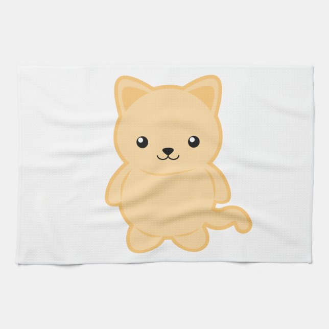 Kawaii Cat Towel (Horizontal)