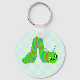 KAWAII CATERPILLAR FUZZY FRIEND KEYCHAIN