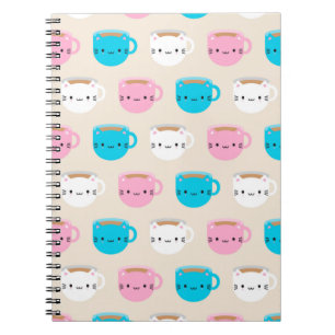 Kawaii Cats Cup of Tea Notebook