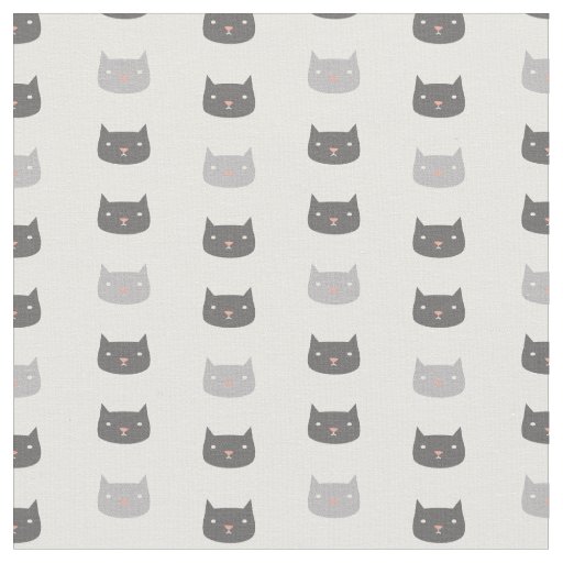 Kawaii Cats Patterned Fabric