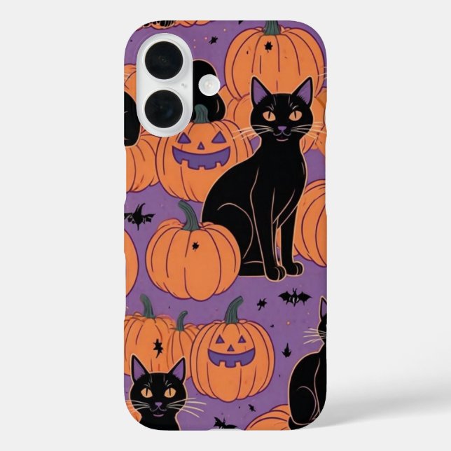 Kawaii Cats & Pumpkins Case-Mate iPhone Case (Back)
