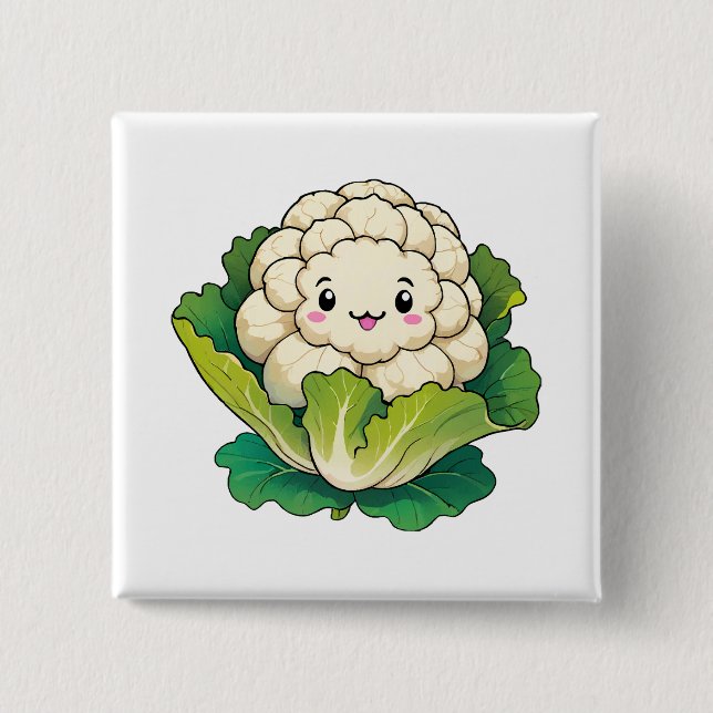 Kawaii Cauliflower Button (Front)